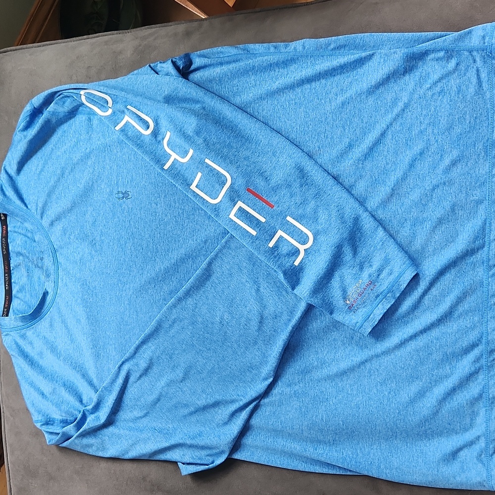 Men's XL SPYDER SWIM Blue Long Sleeve Shirt